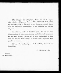 Overlijdensbericht W.S. Geesteranus (1827)